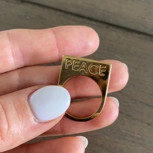 Jennifer zeuner peace/breathe ring